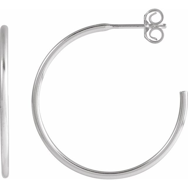 Sterling Silver 25 mm Hoop Earrings