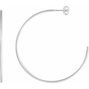 Sterling Silver 45 mm Hoop Earrings