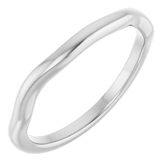 14k White Band For 5.5 Mm Round Ring