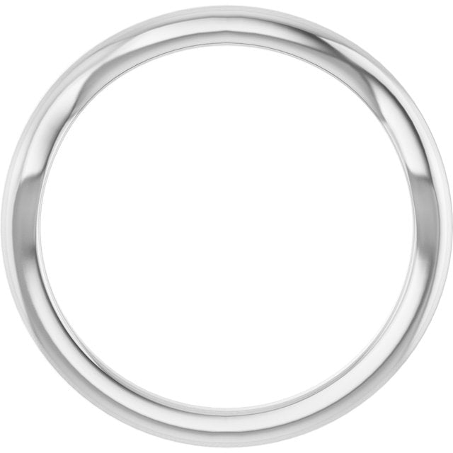 14k White Band For 5.5 Mm Round Ring