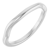 14k White Band For 5.8 Mm Round Ring