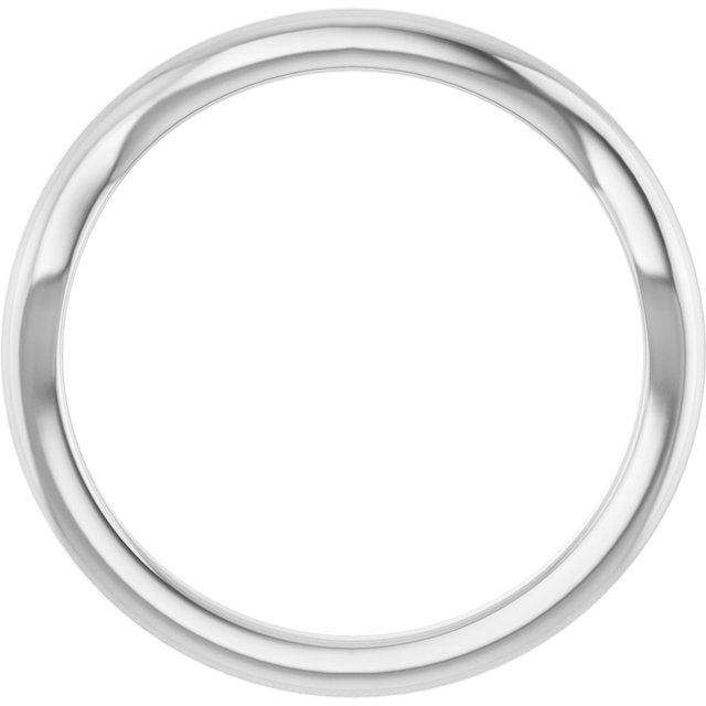14k White Band For 5.8 Mm Round Ring
