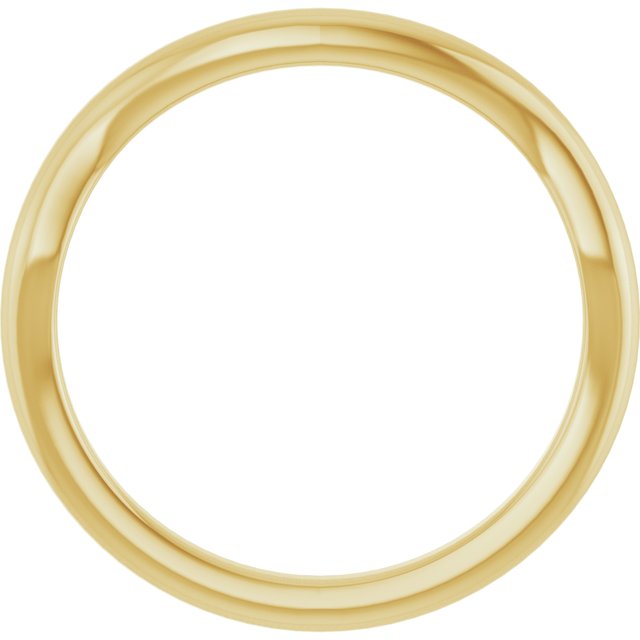 14K Yellow Band for 7.4 mm Round Ring