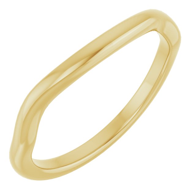 14K Yellow Band for 7.4 mm Round Ring
