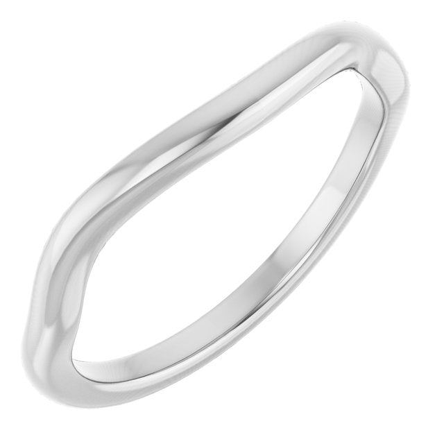 14K White Band for 10x8 mm Oval Ring