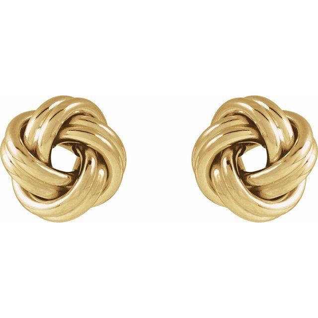 14K Yellow 8 mm Knot Earrings