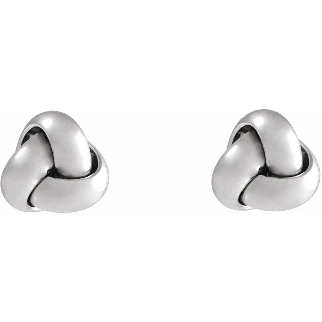 Sterling Silver 10 mm Knot Earrings