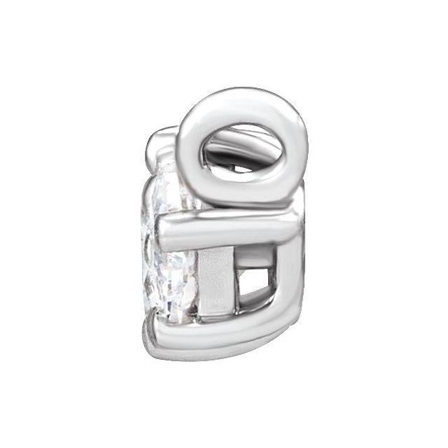 14K White 1/6 CTW Lab-Grown Diamond Two-Stone Necklace Center