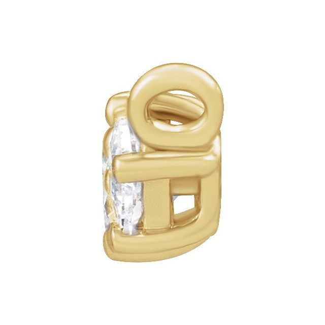 14K Yellow 1/6 CTW Natural Diamond Two-Stone Necklace Center