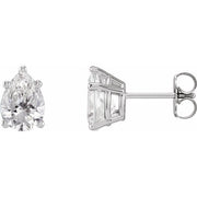 14K White 5/8 CTW Natural Diamond Earrings