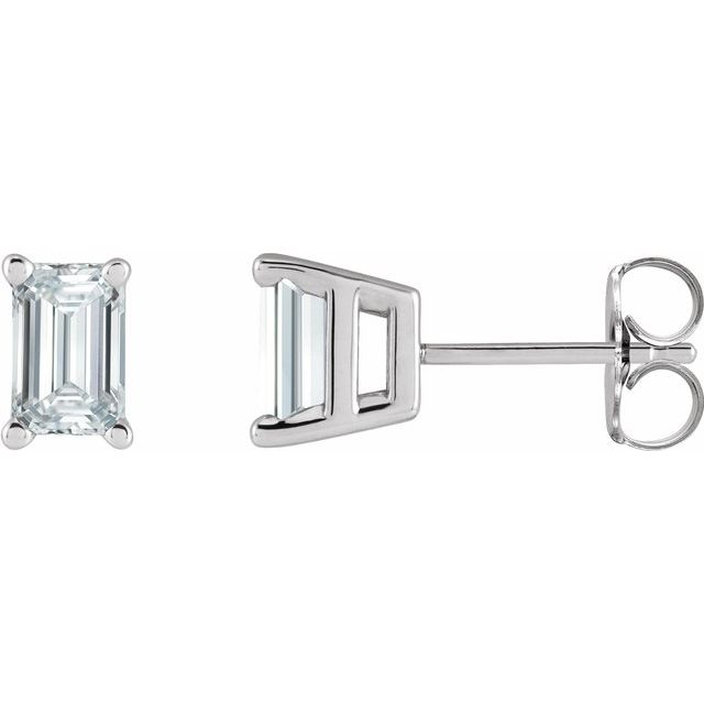 14K White 5/8 CTW Lab-Grown Diamond Earrings