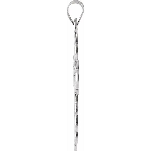 Sterling Silver 26x17 mm Orthodox Cross Pendant