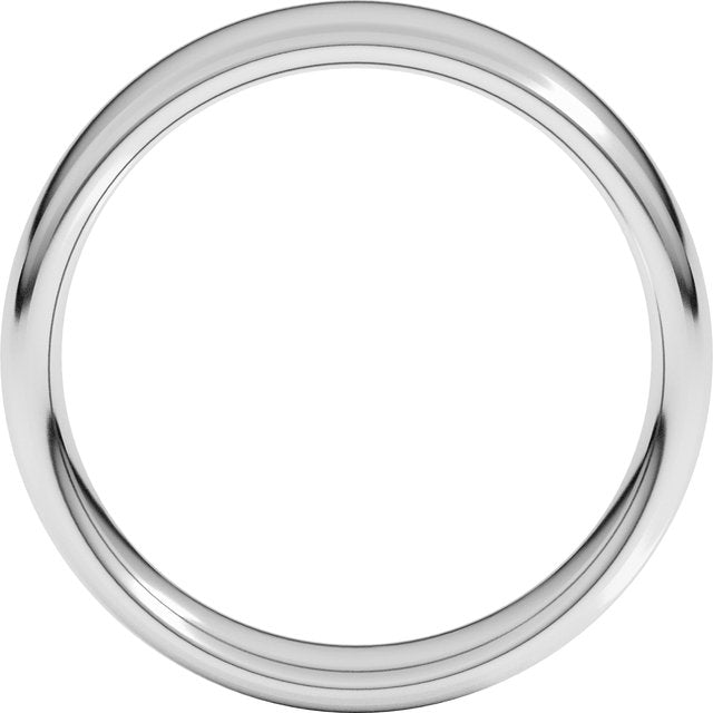 14k White 5.5 Mm Comfort-fit European-style Band Size 6.5