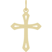 14K Yellow Cross Pendant