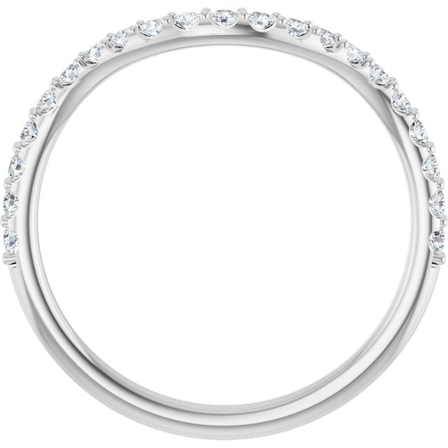 14k White 9 X 7 Mm Emerald 1/3 Ctw Lab-grown Diamond Matching Band