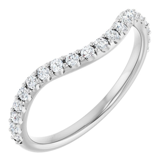 14k White 9 X 7 Mm Emerald 1/3 Ctw Lab-grown Diamond Matching Band