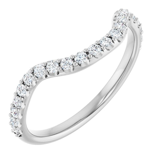 14K White 11 x 9 mm Emerald 3/8 CTW Lab-Grown Diamond Matching Band