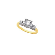14K White & Yellow 1/4 CTW Natural Diamond Accented Engagement Ring