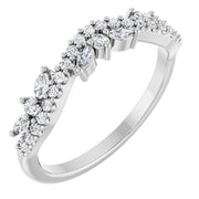 14k White 1/3 Ctw Lab-grown Diamond Anniversary Band