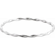Sterling Silver Twisted Bangle 7 1/2' Bracelet
