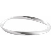 Sterling Silver Wavy Bangle 7 1/2' Bracelet