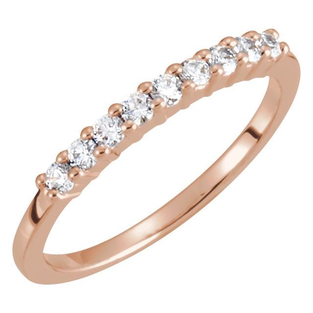 14K Rose 1/4 CTW Natural Diamond Anniversary Band