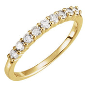 14k Yellow 1/3 Ctw Natural Diamond Anniversary Band