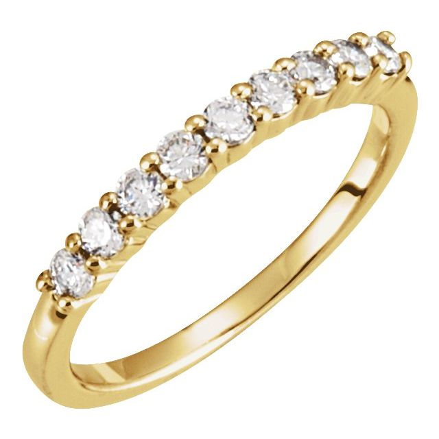 14k Yellow 1/3 Ctw Natural Diamond Anniversary Band