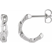 Sterling Silver Nature 15.8 mm Hoop Earrings