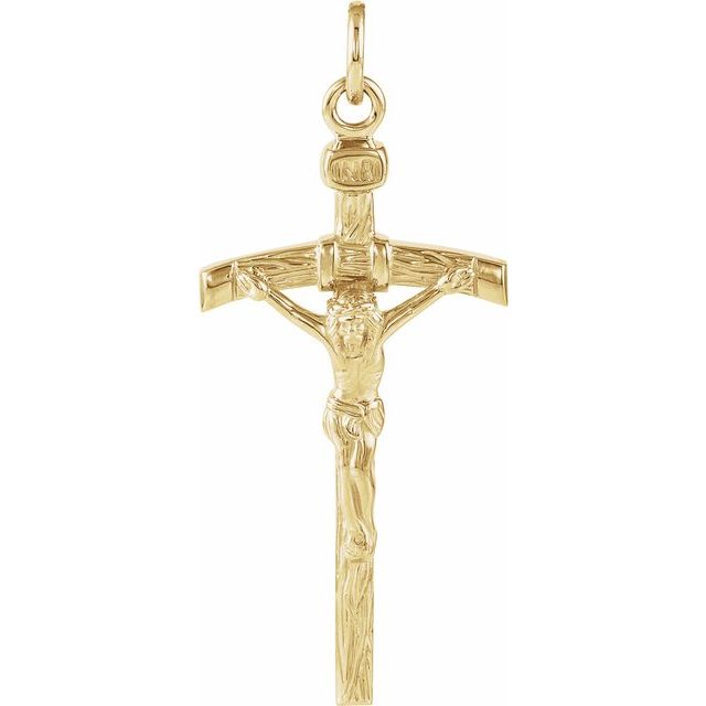 14K Yellow Crucifix Pendant
