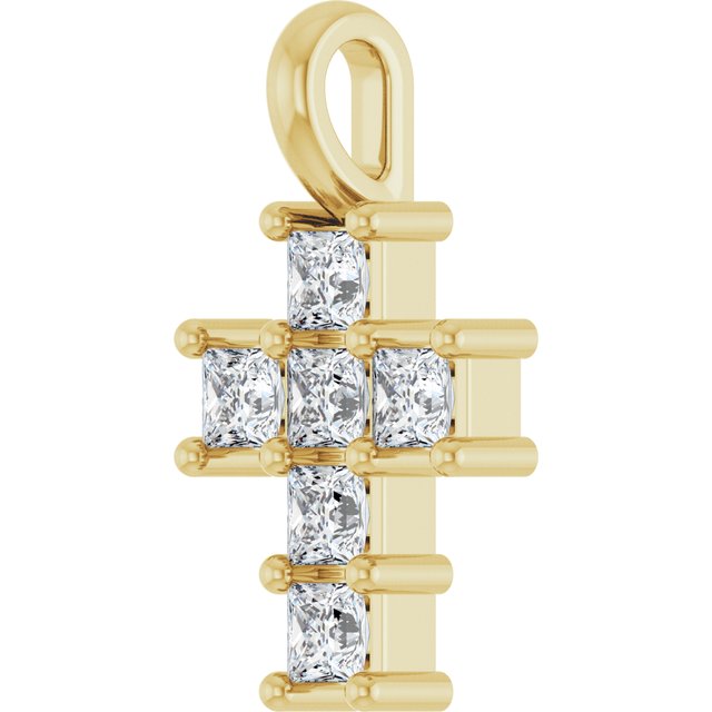 14K Yellow 1/4 CTW Lab-Grown Diamond Pendant