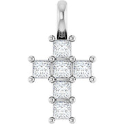14K White 1/4 CTW Lab-Grown Diamond Pendant