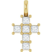 14K Yellow 1/4 CTW Lab-Grown Diamond Pendant