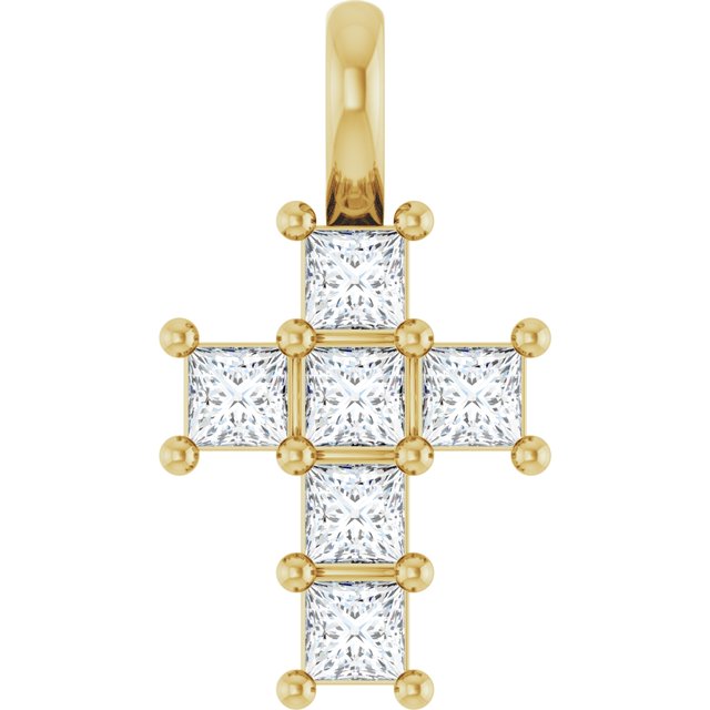 14K Yellow 1/4 CTW Lab-Grown Diamond Pendant