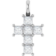 14K White 1/2 CTW Lab-Grown Diamond Pendant