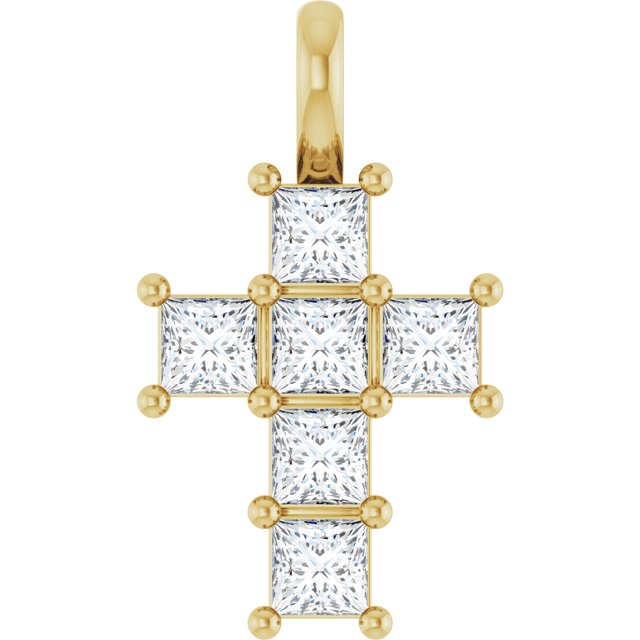 14K Yellow 1/2 CTW Lab-Grown Diamond Pendant