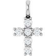 14K White 1/6 CTW Lab-Grown Diamond Pendant