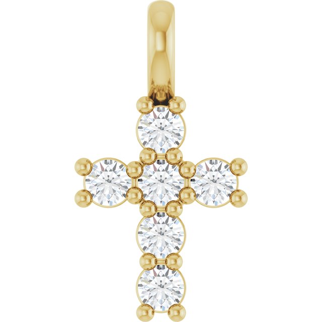 14K Yellow 1/6 CTW Lab-Grown Diamond Pendant