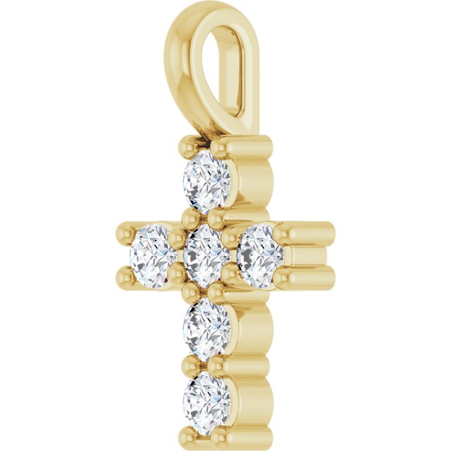 14K Yellow 1/6 CTW Lab-Grown Diamond Pendant