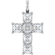 14K White 2 CTW Lab-Grown Diamond Pendant