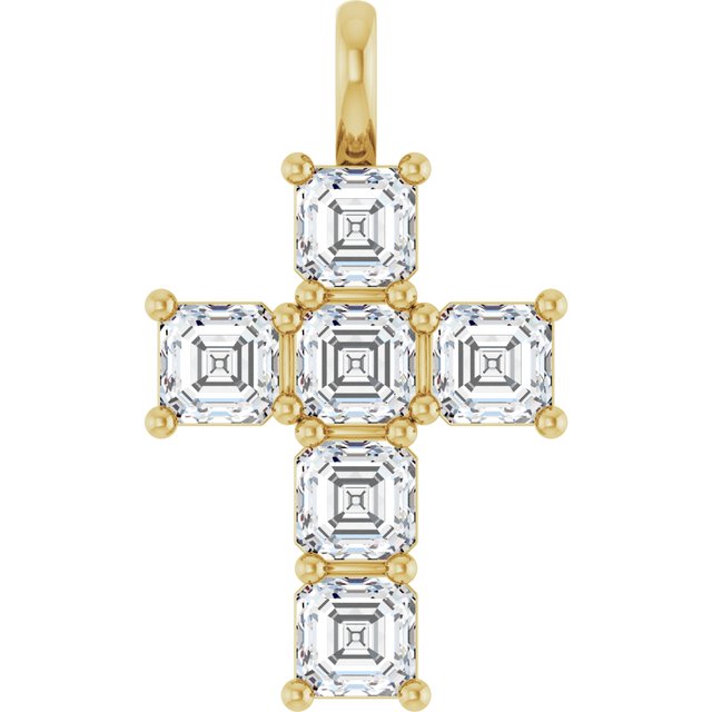 14K Yellow 2 CTW Lab-Grown Diamond Pendant