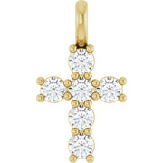 14K Yellow 1/3 CTW Lab-Grown Diamond Pendant