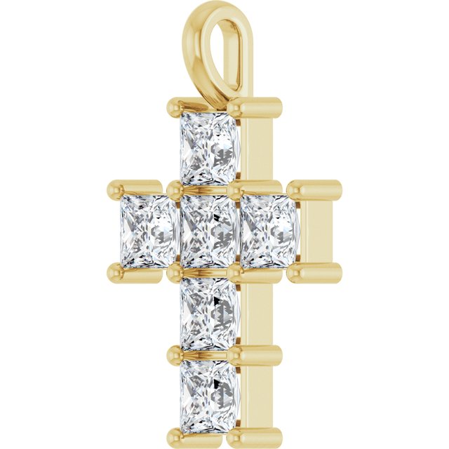 14K Yellow 1 1/2 CTW Lab-Grown Diamond Pendant