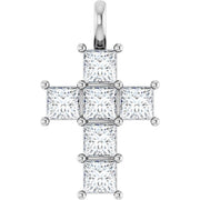 14K White 1 1/2 CTW Lab-Grown Diamond Pendant