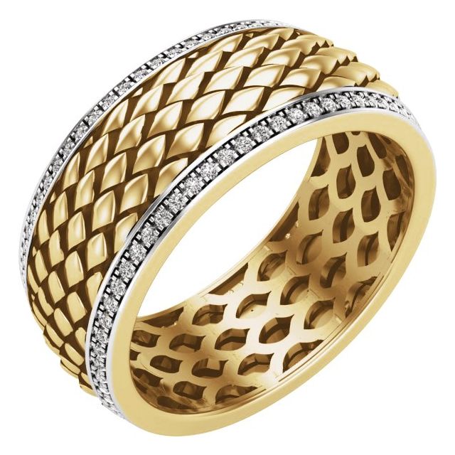 14k Yellow 5/8 Ctw Lab-grown Diamond Band