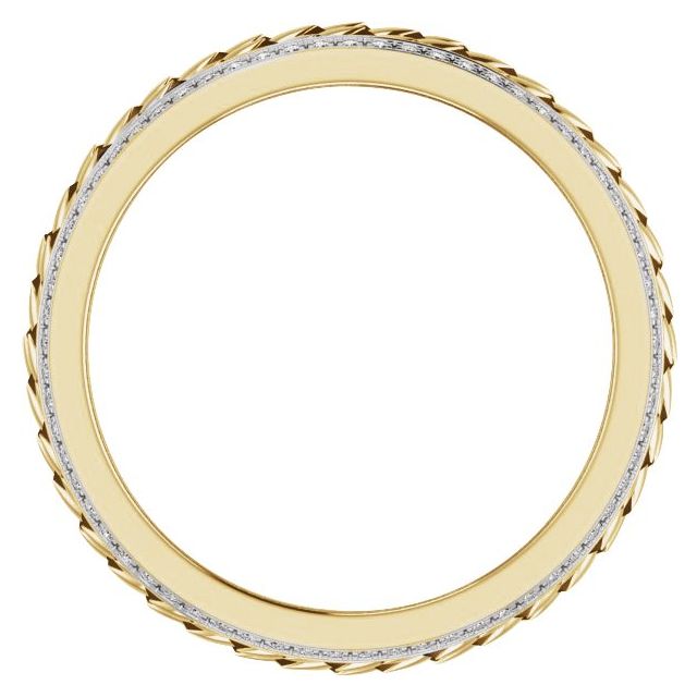 14k Yellow 5/8 Ctw Lab-grown Diamond Band