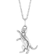 Sterling Silver Cat 16-18' Necklace