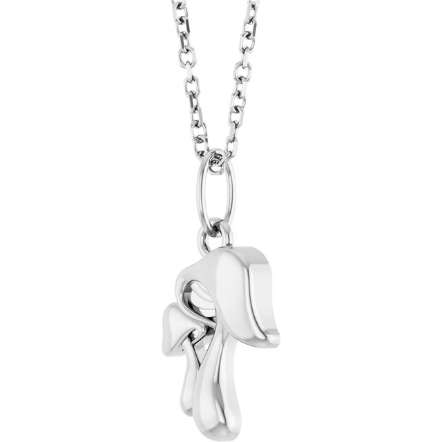 Sterling Silver Mushroom 16-18' Necklace