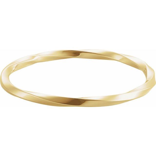 14K Yellow Twisted 7 1/2' Bangle Bracelet