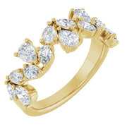 14K Yellow 1 3/8 CTW Lab-Grown Diamond Anniversary Band